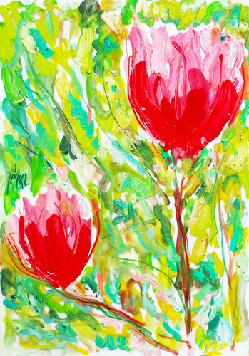 MAGNOLIAS1 van Jean Mirre, Werk op papier te koop op Singulart