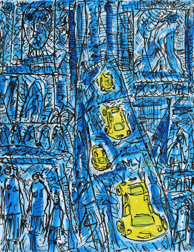 VITRAIL NEW YORK CITY van Jean Mirre, Werk op papier te koop op Singulart