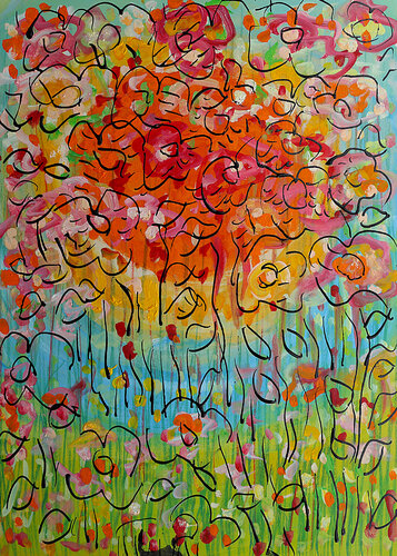 Jardin des délices1 di Jean Mirre, Pittura in vendita su Singulart