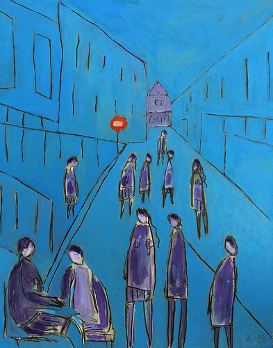 La cité interdite par Jean Mirre, Œuvre sur papier en vente sur Singulart