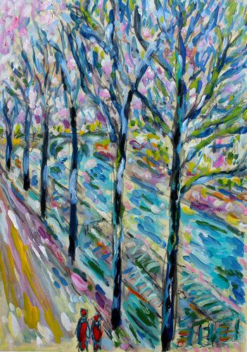 La Seine à Paris van Jean Mirre, Werk op papier te koop op Singulart