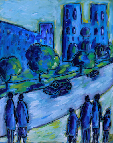 Touristes à Notre-Dame de Paris von Jean Mirre, Werk auf Papier kaufen auf Singulart