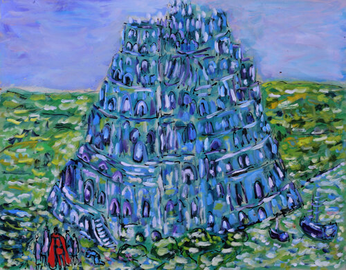 Babel   (d'après La Tour de Babel de Brueghel) von Jean Mirre, Werk auf Papier kaufen auf Singulart