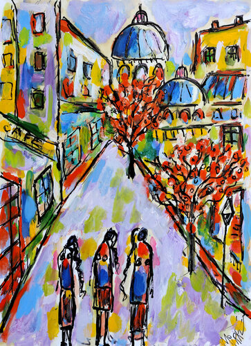 Rue Violette di Jean Mirre, Pittura in vendita su Singulart