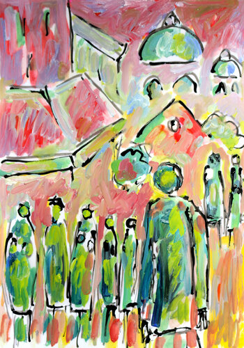 Pélerinage by Jean Mirre, Work on Paper for Sale on Singulart