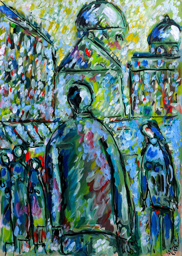 Meeting Paris by Jean Mirre, Work on Paper for Sale on Singulart