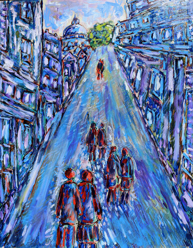 Couples à Montmartre van Jean Mirre, Werk op papier te koop op Singulart