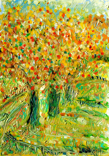 Wooded alley par Jean Mirre, Œuvre sur papier en vente sur Singulart