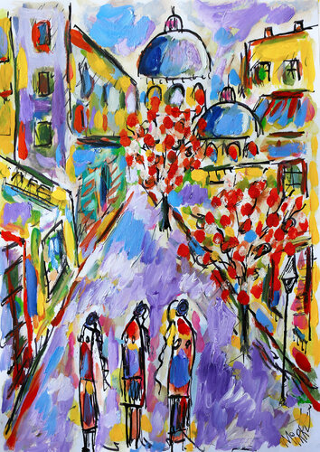 Demoiselles de Paris by Jean Mirre, Work on Paper for Sale on Singulart