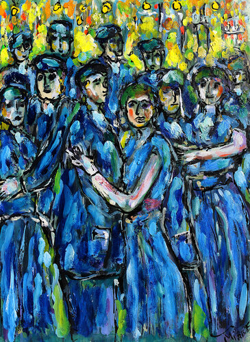 Bal populaire di Jean Mirre, Pittura in vendita su Singulart