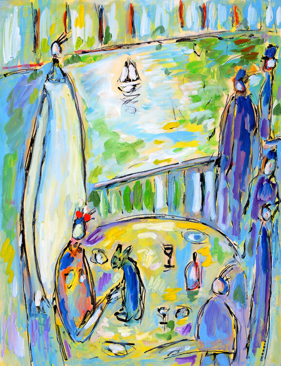 Le déjeuner des canotiers d'après Renoir 2021 Jean Mirre