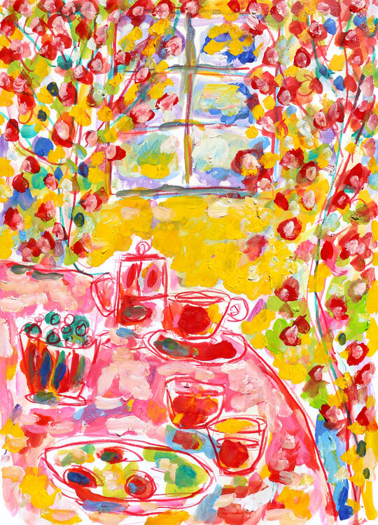 Petit déj fleuri Jean Mirre