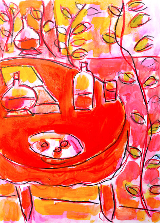 Salon rouge et rose Jean Mirre