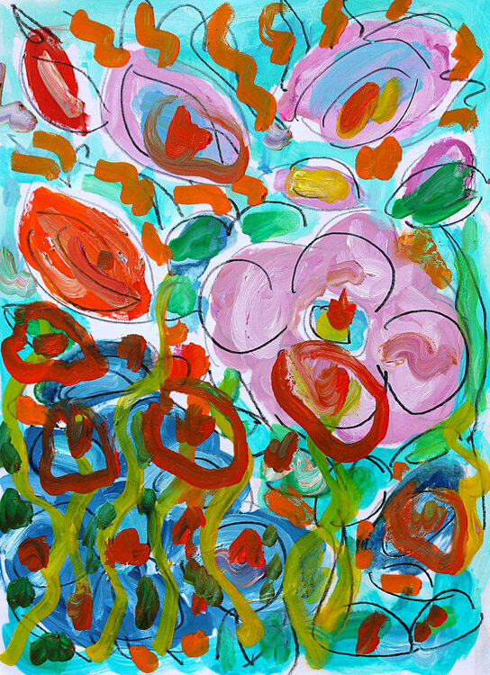 exVase de fleurs Jean Mirre