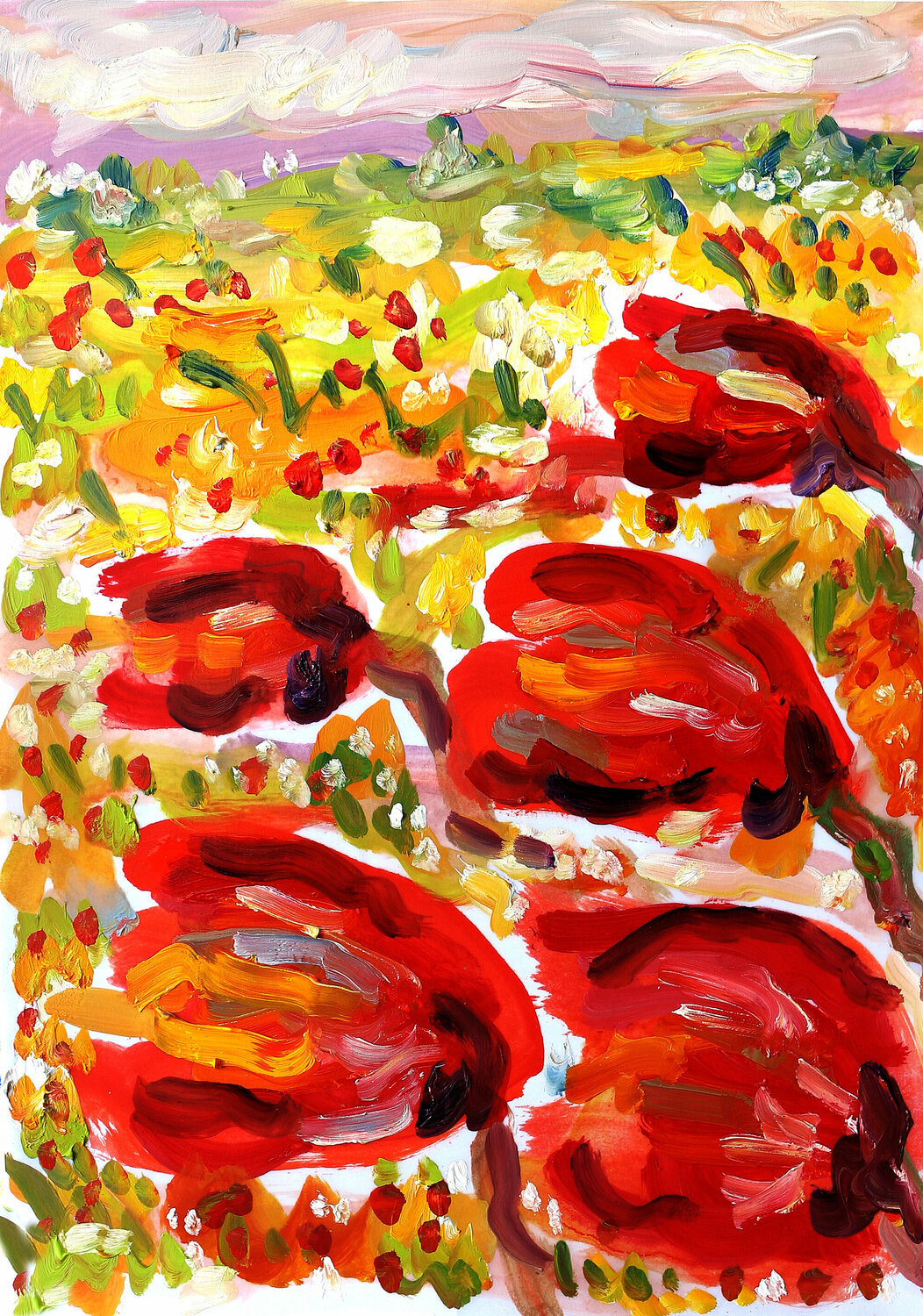 Fleurs et vent Jean Mirre