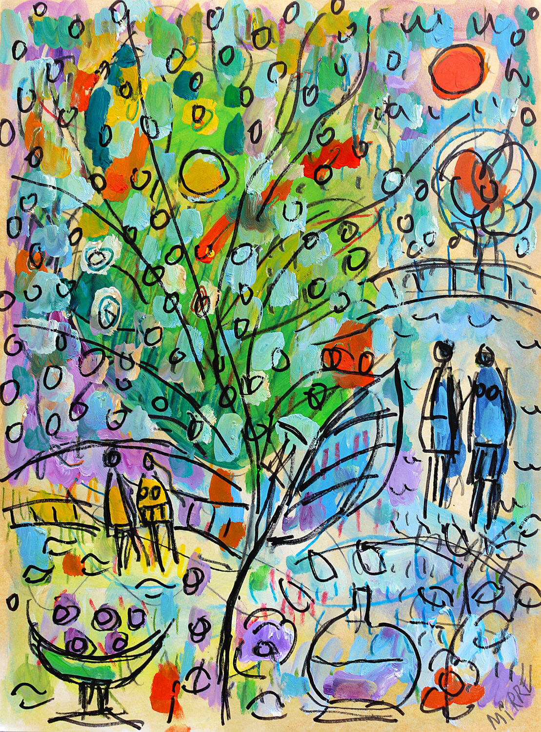 Arbre et serments Jean Mirre Werk op papier te koop