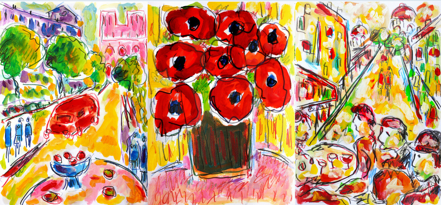 Triptyque Naguère Jean Mirre