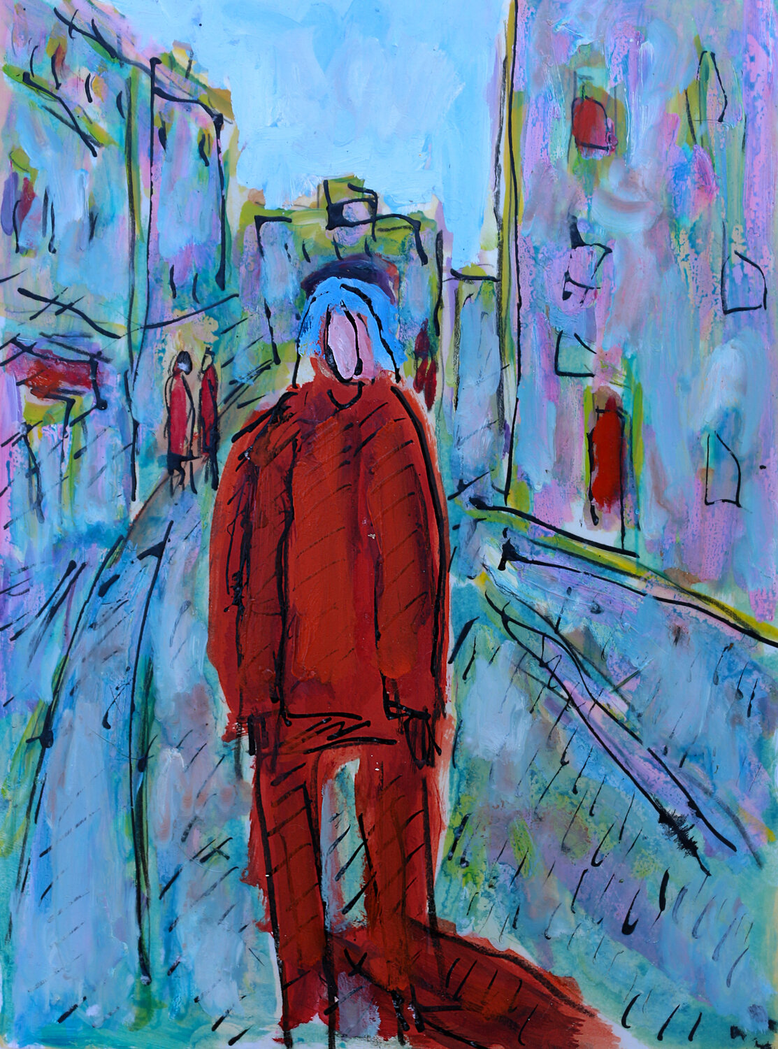 Blue hair Jean Mirre