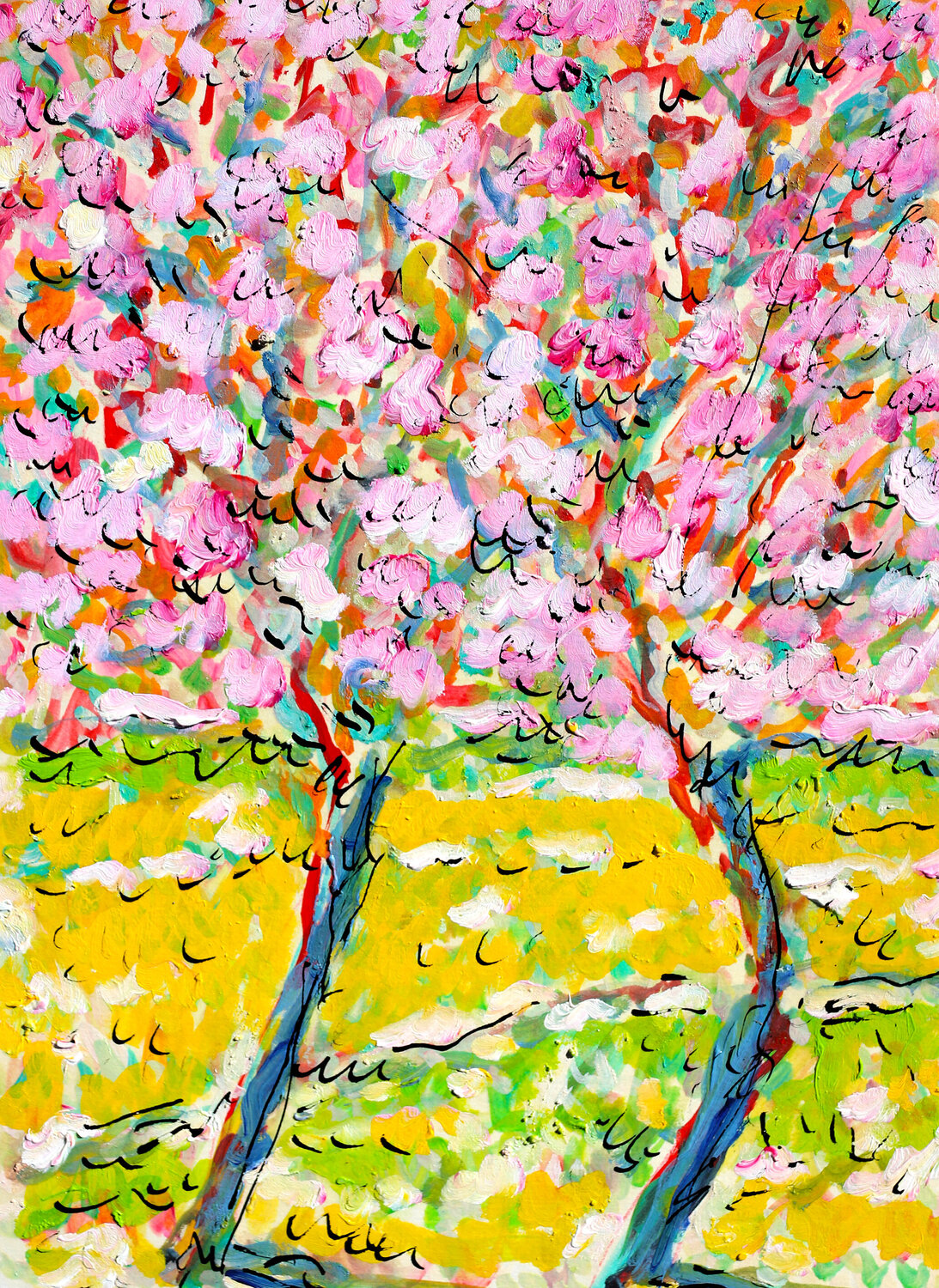 Amandiers en fleurs Jean Mirre