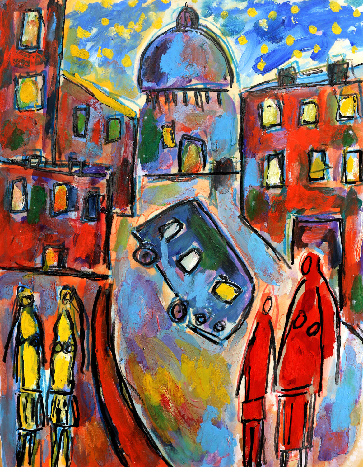 Back to school Jean Mirre Original painting for sale