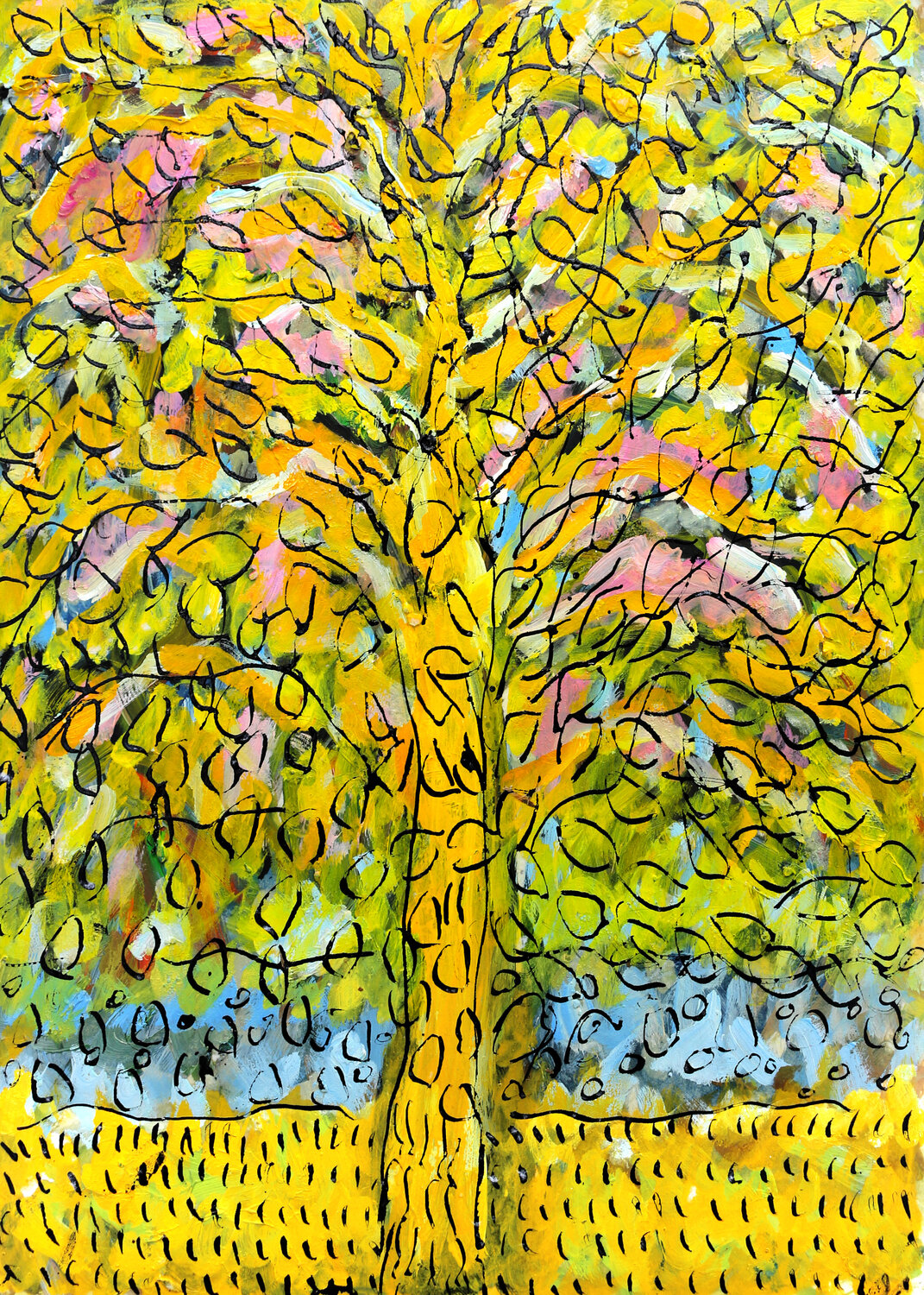 Sun tree Jean Mirre Peinture originale à vendre