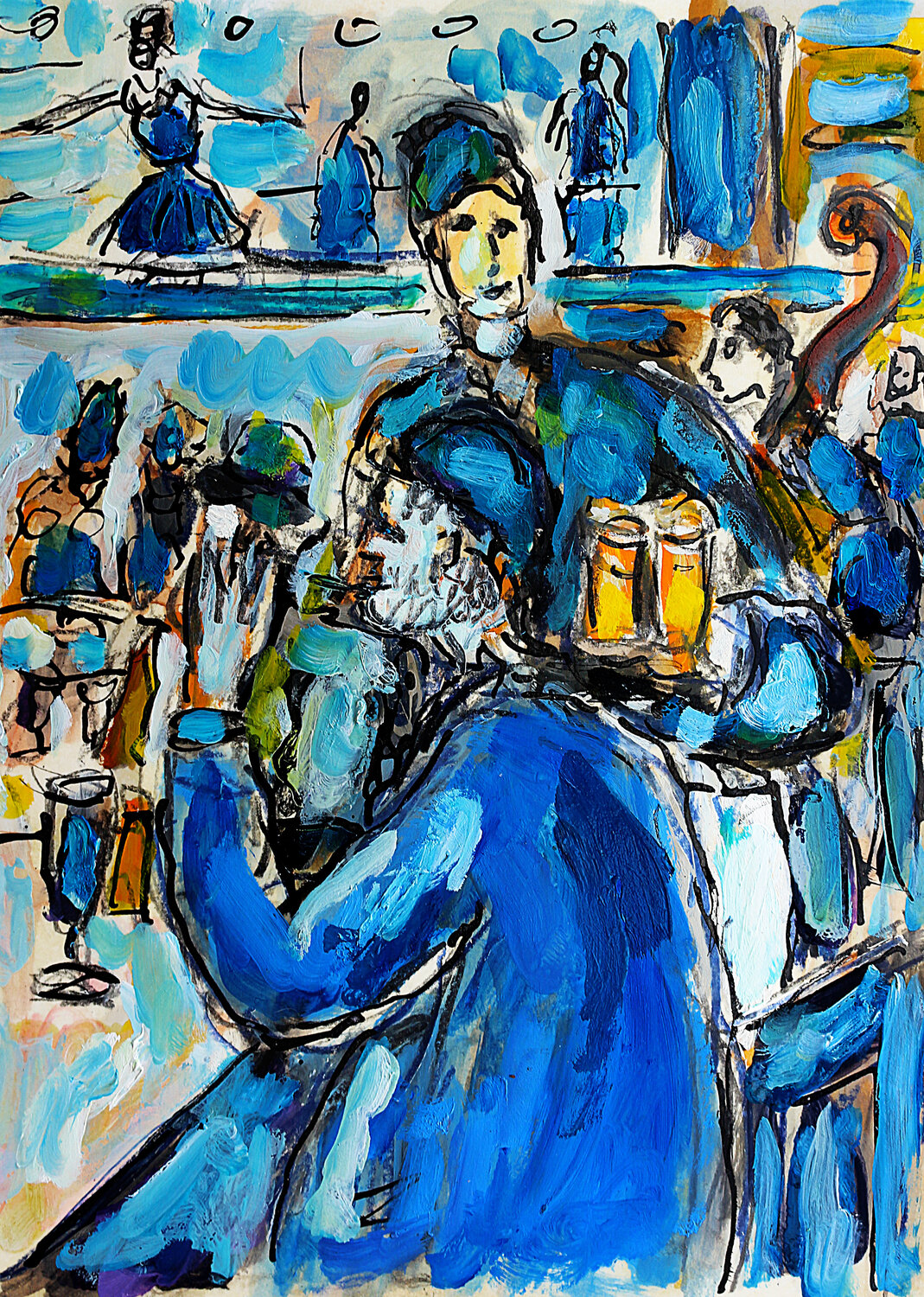 La serveuse de bocks d'après Manet Jean Mirre