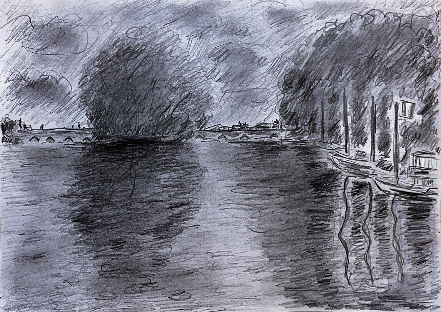 Reflets dans l'eau Jean Mirre