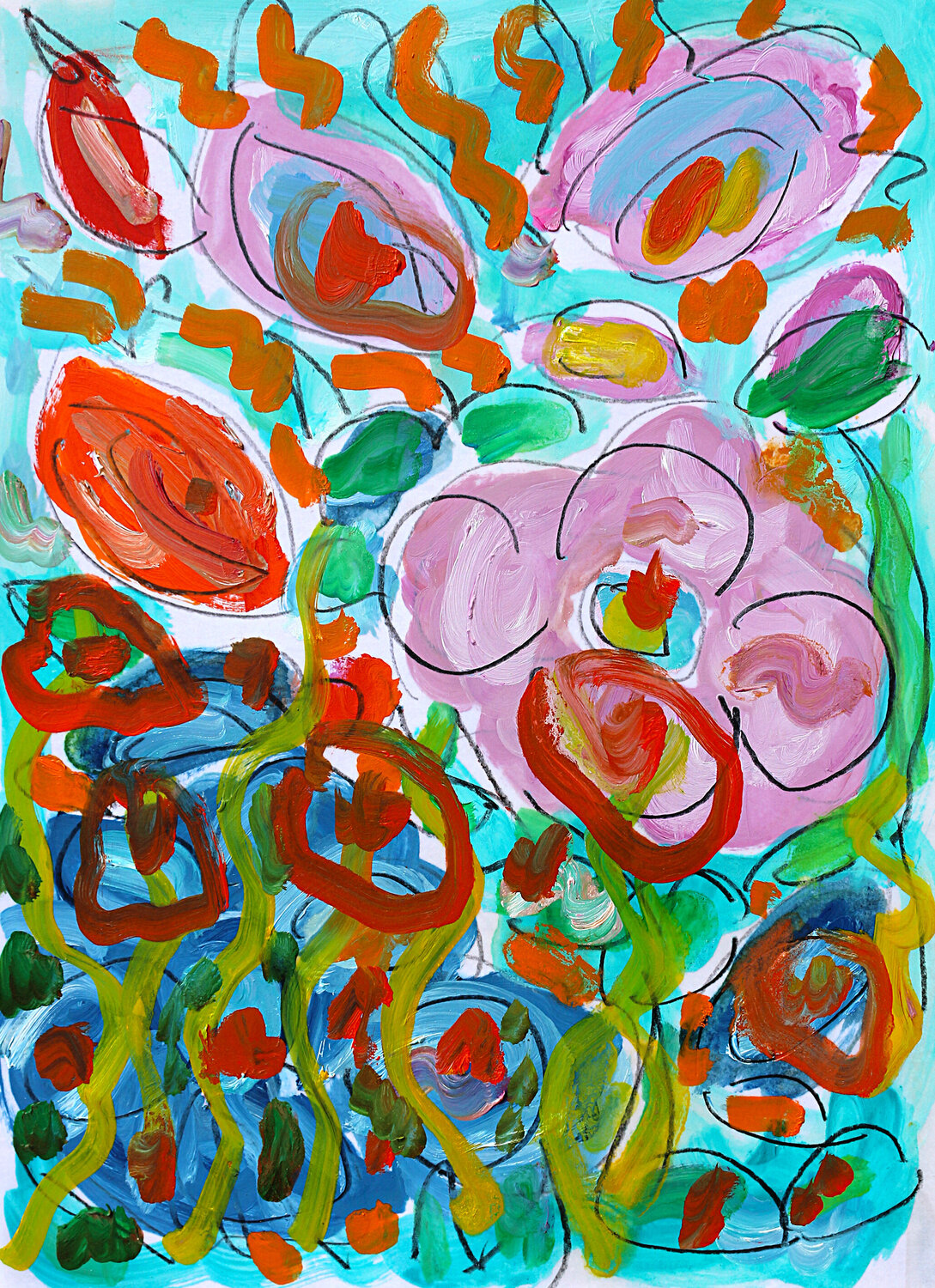 exVase de fleurs Jean Mirre