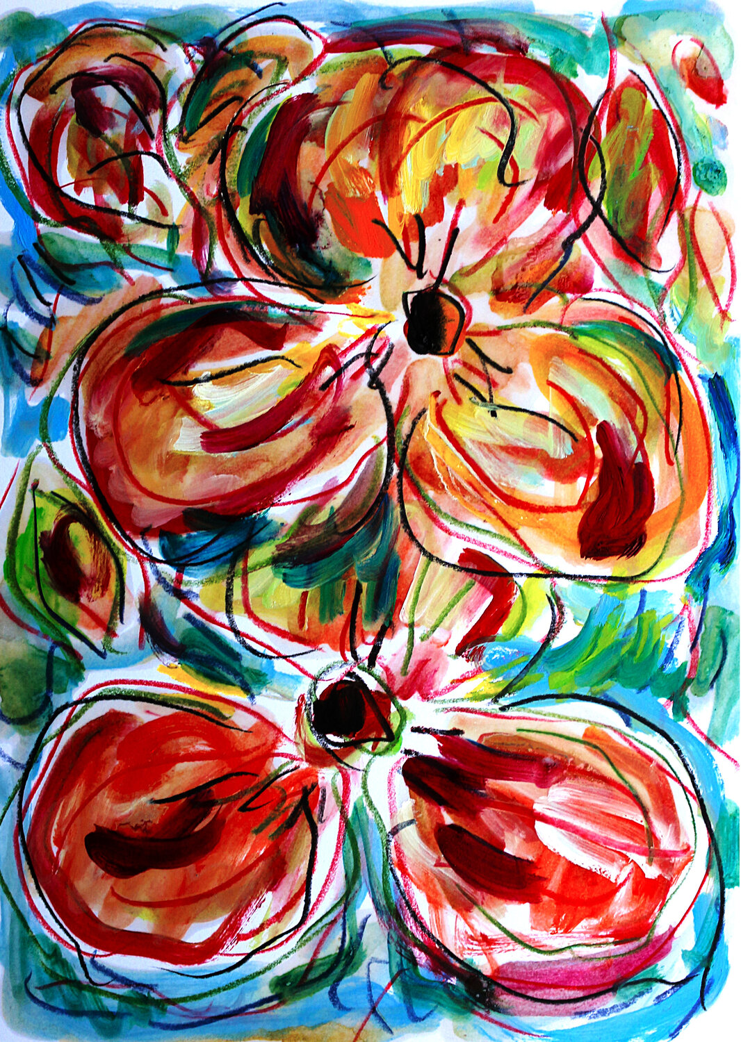 Fleurs et vent Jean Mirre