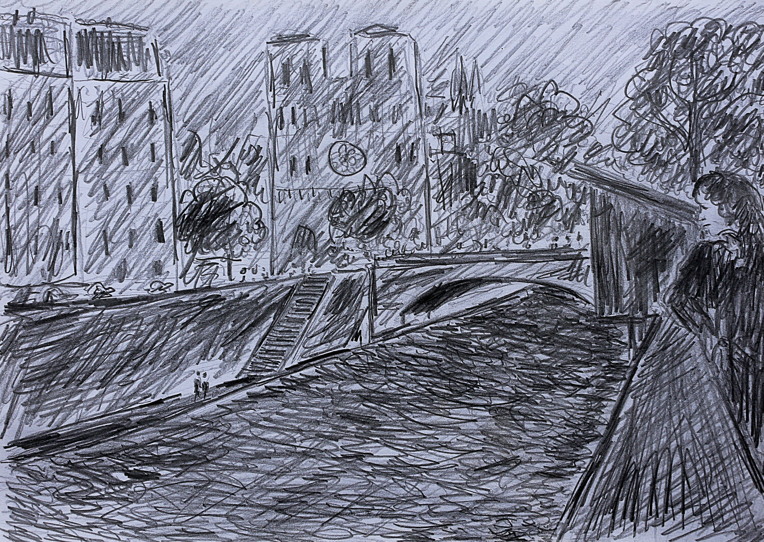 Watching the river flow Jean Mirre