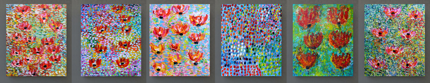 Six toiles Jean Mirre