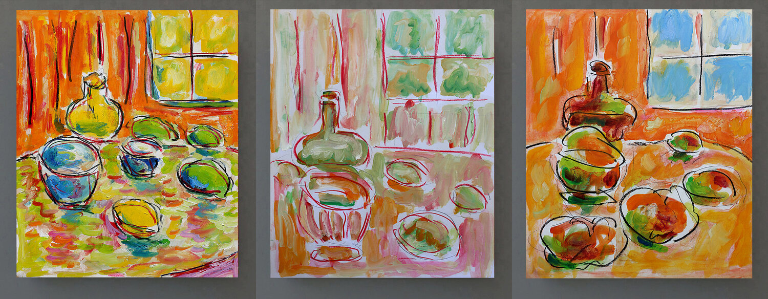Triptyque salle à manger Jean Mirre