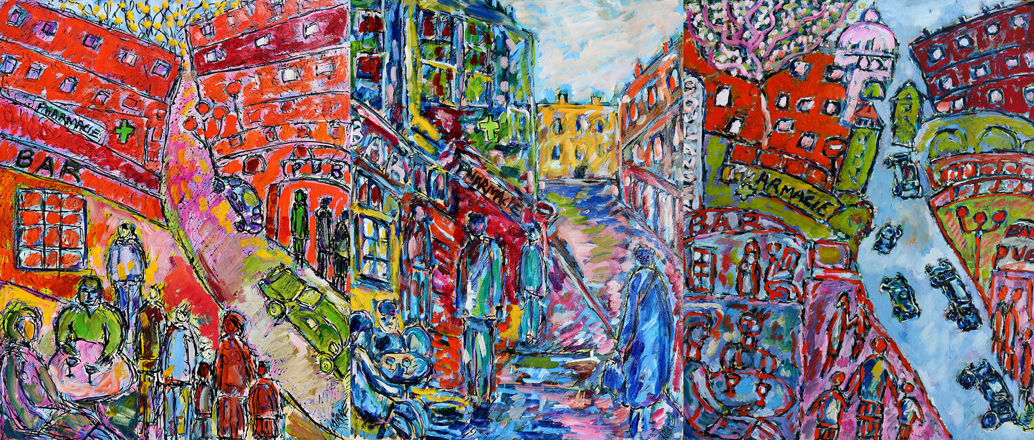 Triptyque Dans la rue Jean Mirre