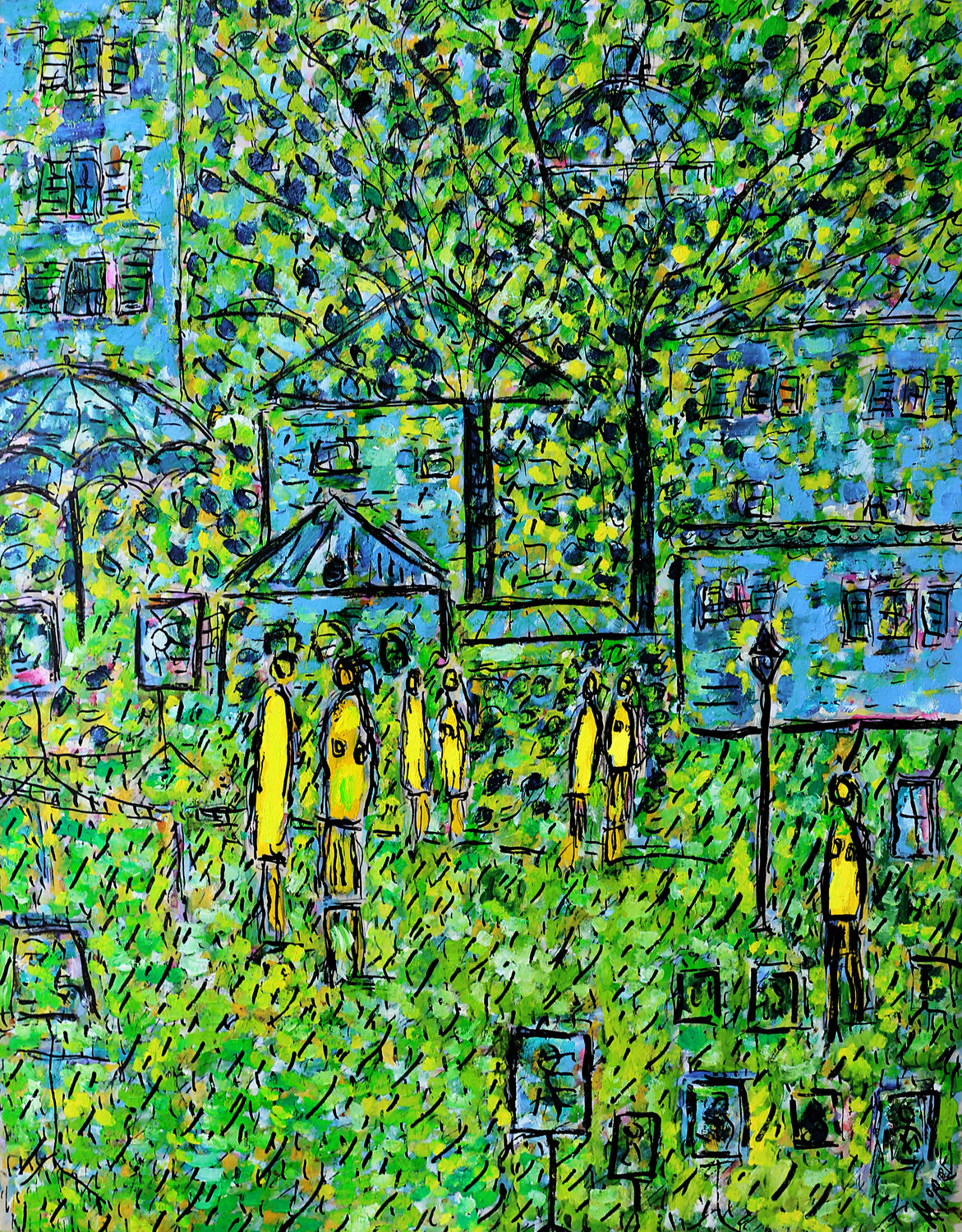 Jardin des plantes Jean Mirre Pintura original en venta