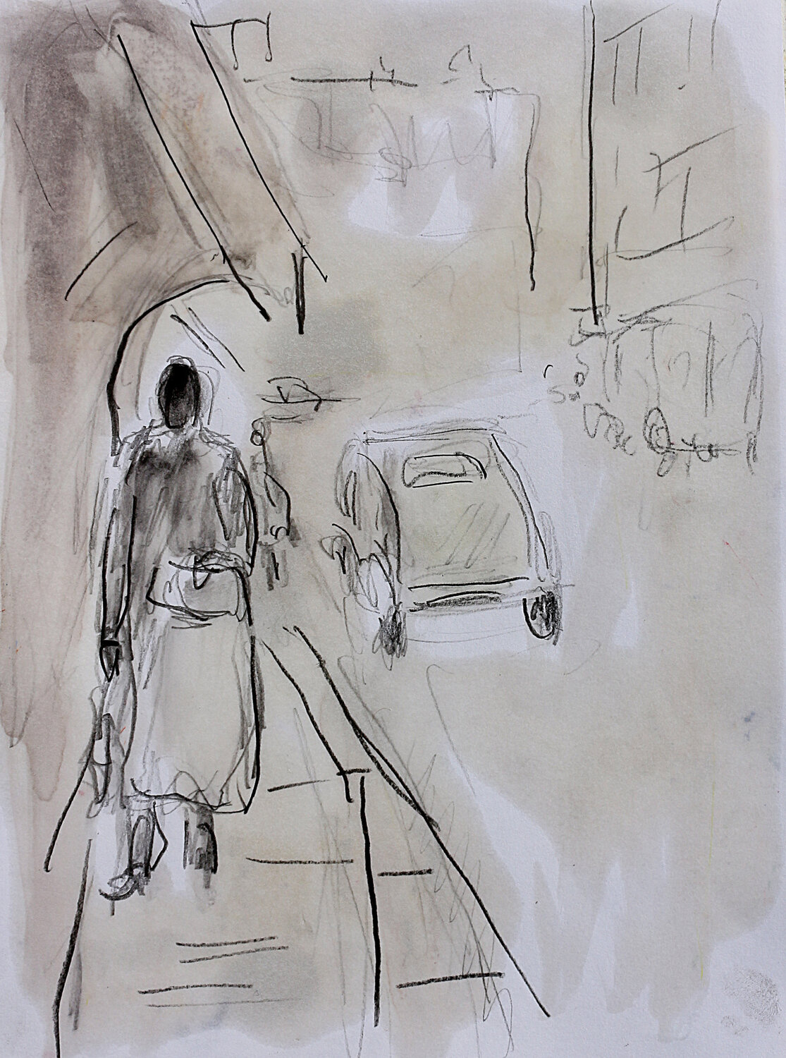 Femmes et pluie Jean Mirre