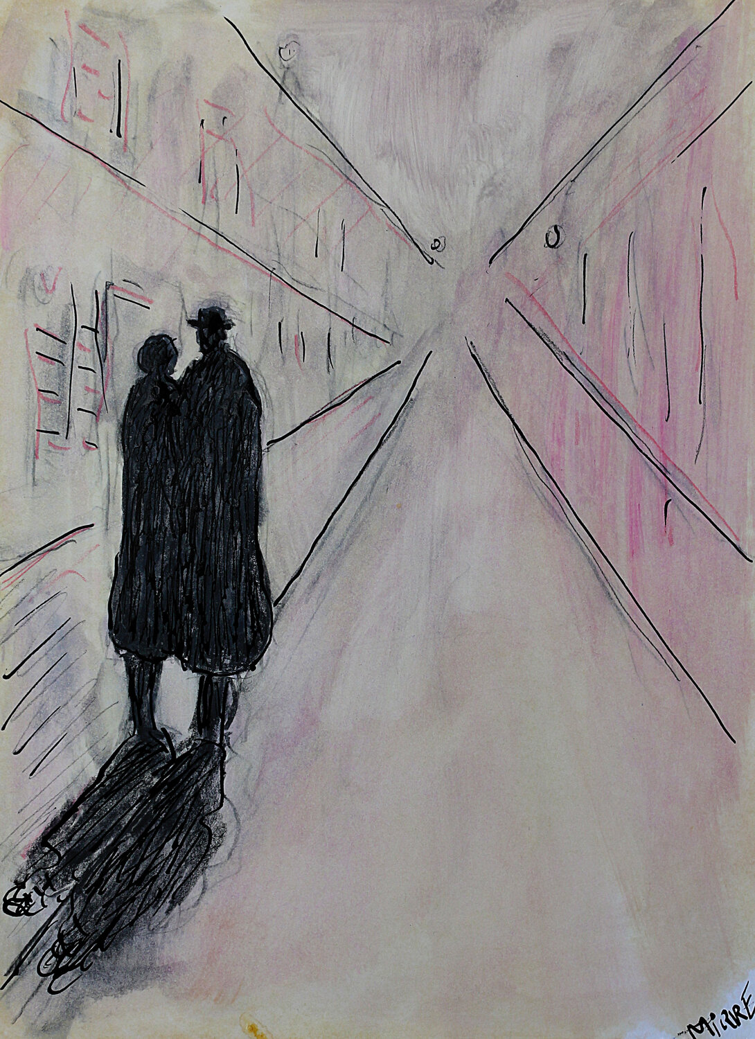 Lovers in the night Jean Mirre