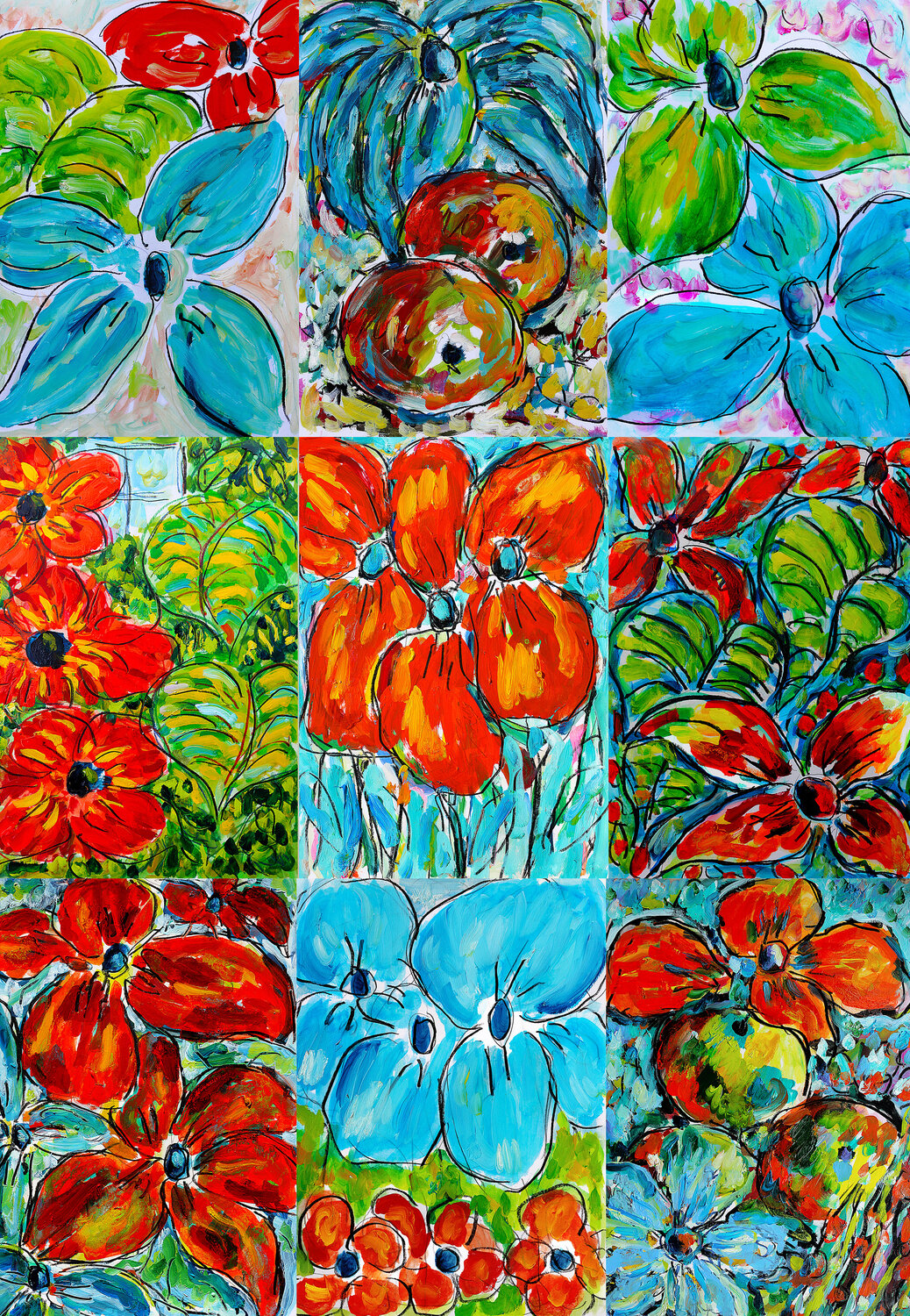 Panneau floral Jean Mirre