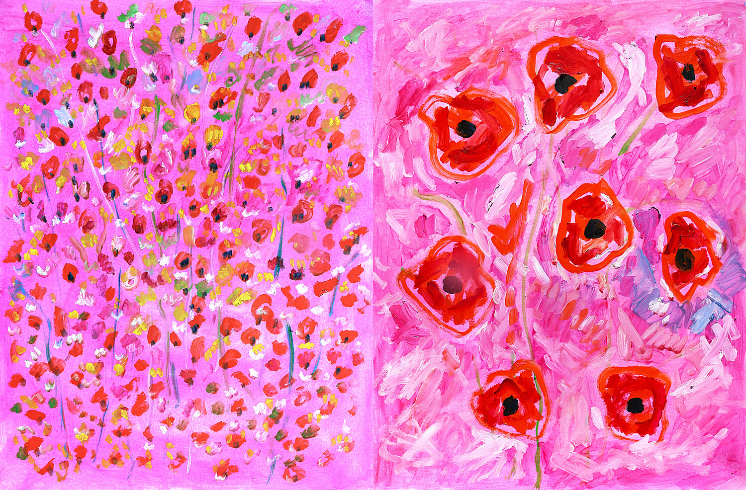 Peace talk + Œillets roses Jean Mirre