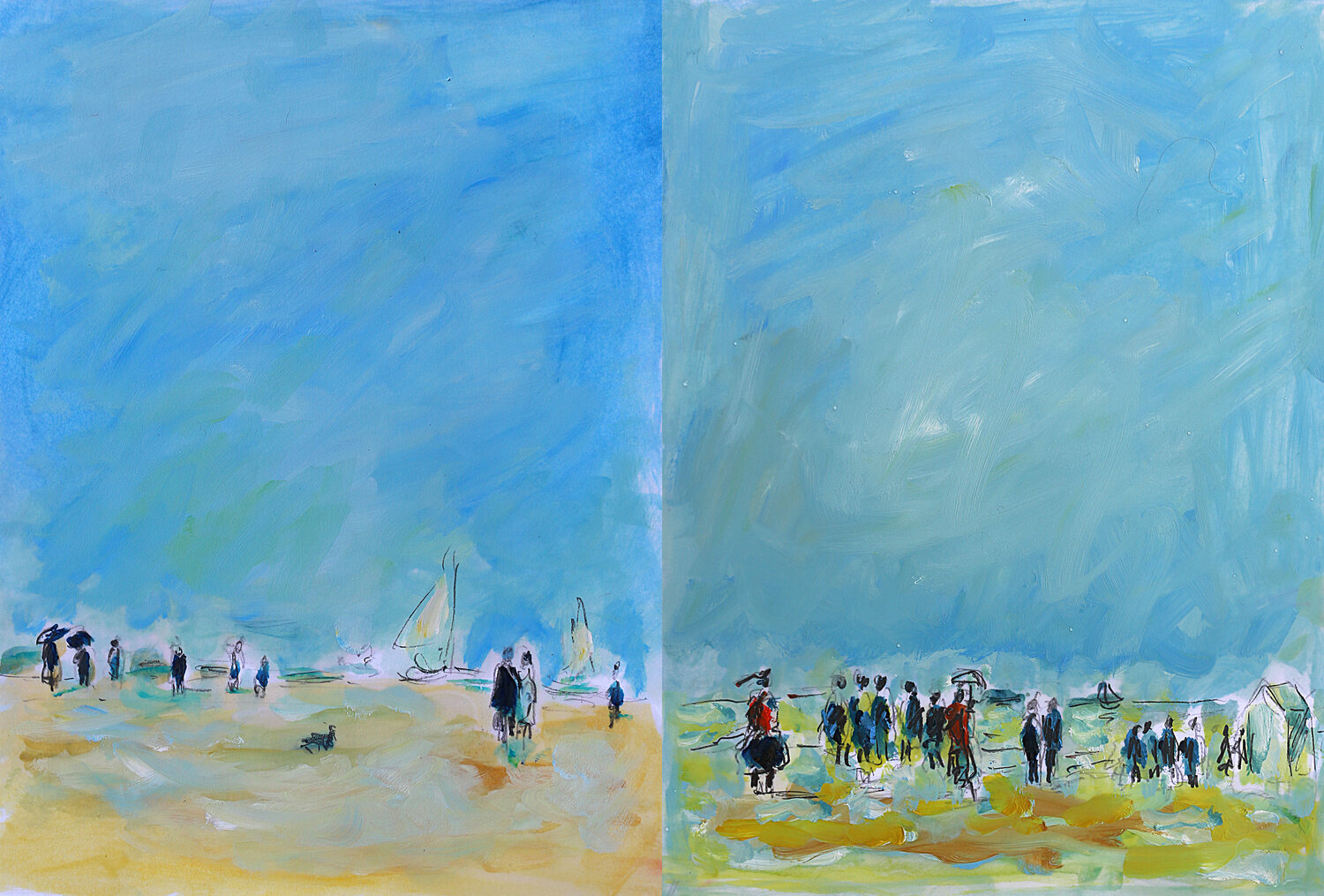 Plage de Deauville + Cabourg Jean Mirre