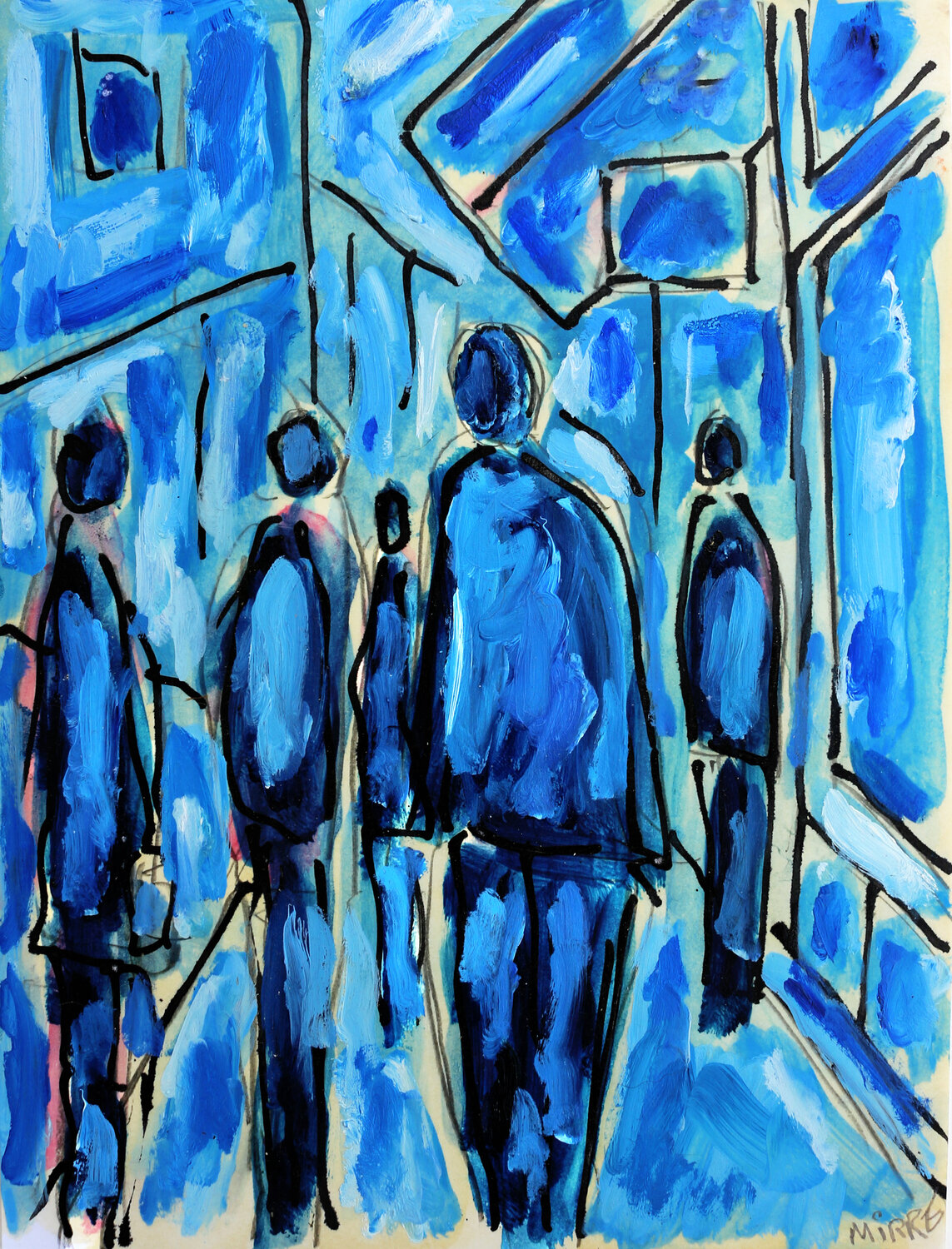 Conscription Jean Mirre Original painting for sale