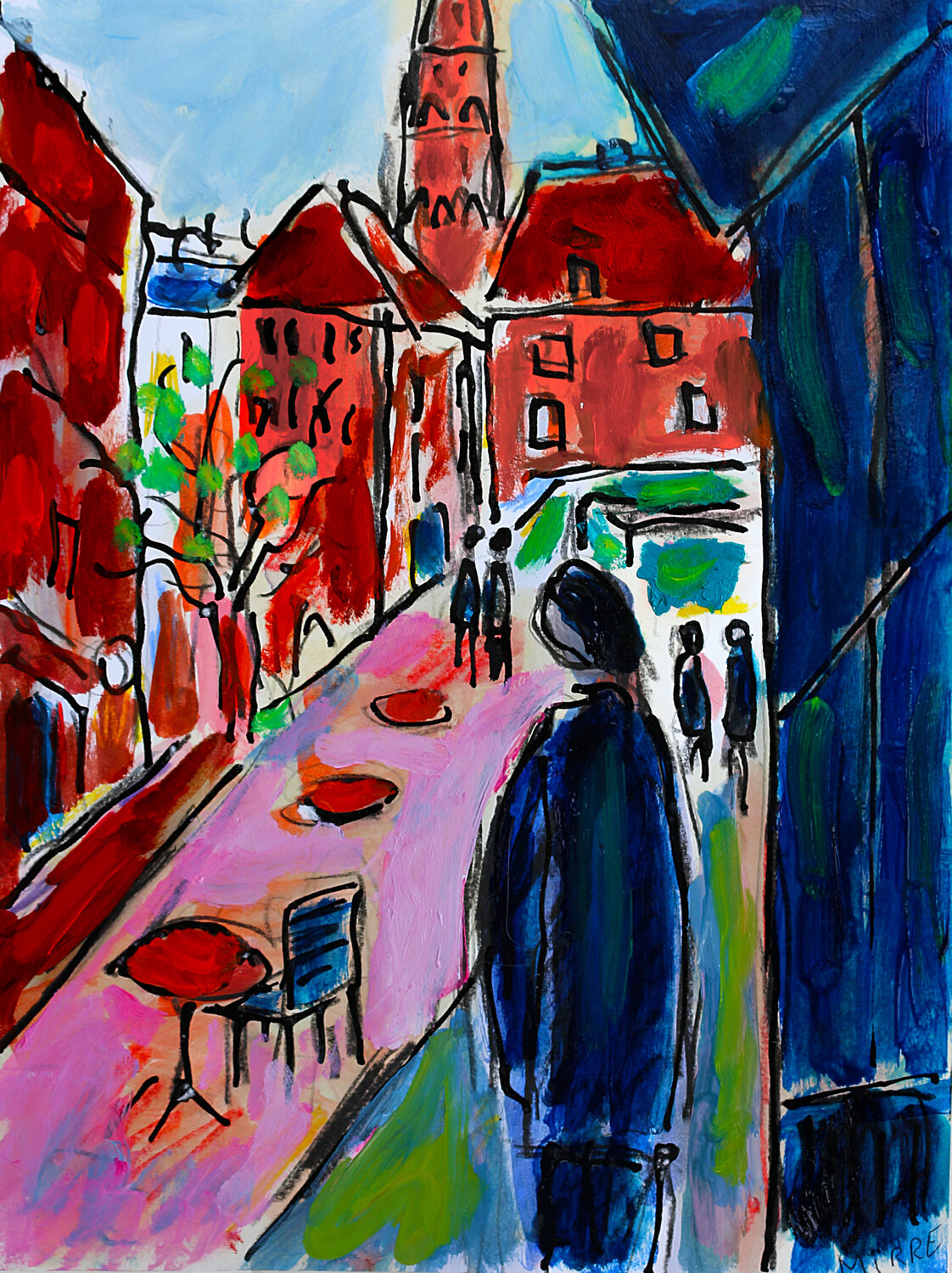 Flo bleue Jean Mirre Dipinto originale in vendita