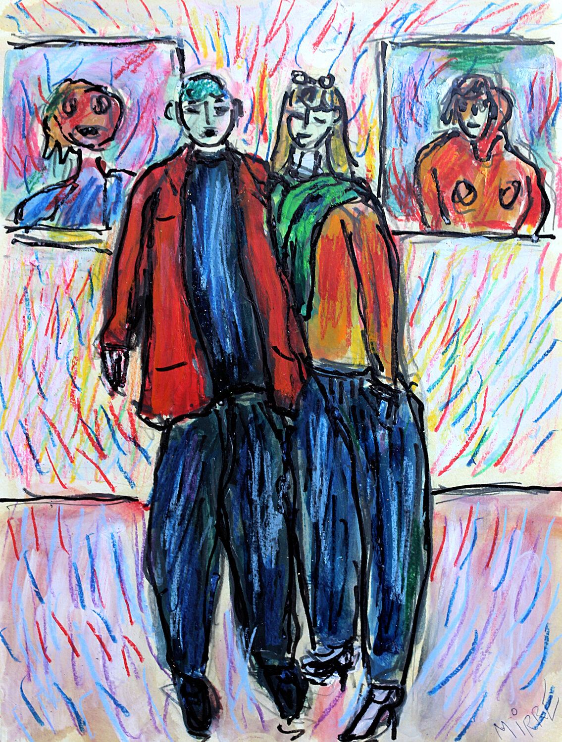 Galeristes Jean Mirre Originalgemälde zu verkaufen
