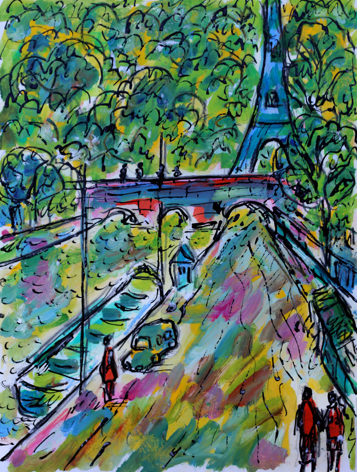 Bir Hakeim Jean Mirre Dipinto originale in vendita