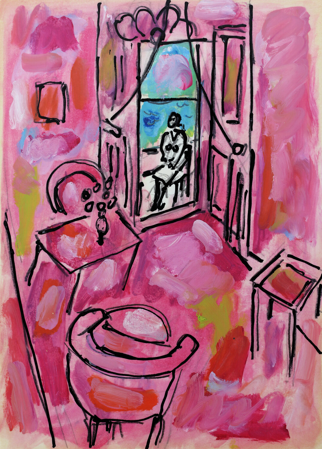 Balcon d'après Matisse Jean Mirre