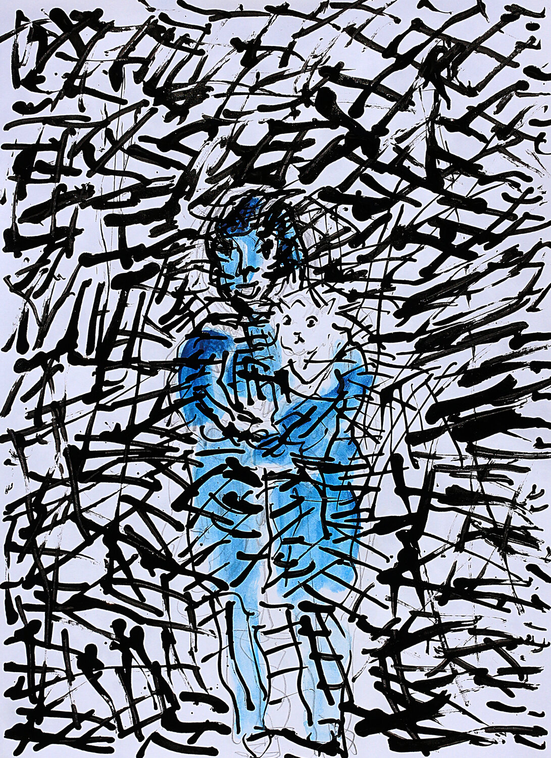 Enfant et chat Jean Mirre