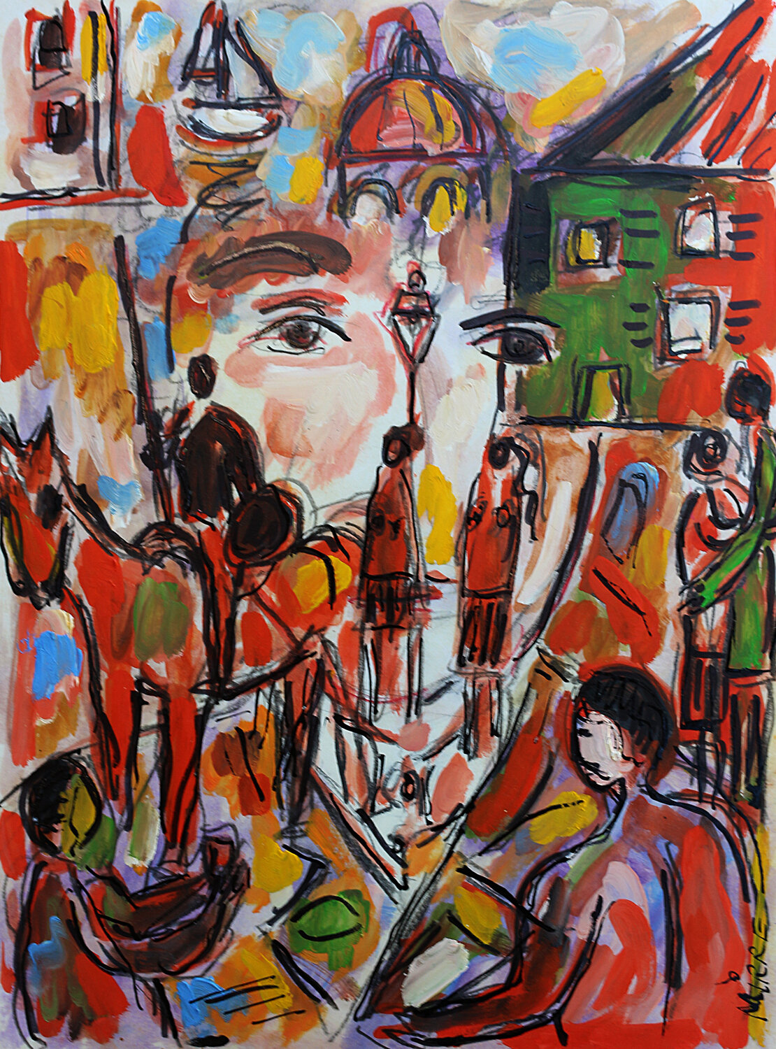 Cervantès Jean Mirre Original painting for sale