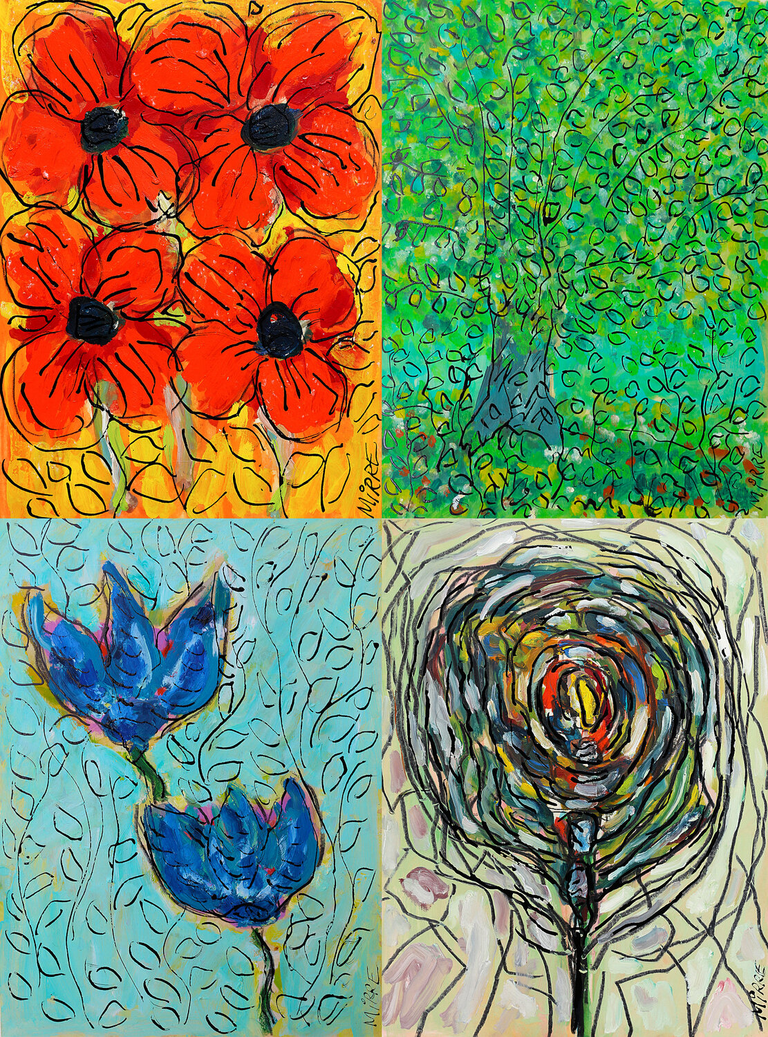 Forthcoming + Chlorophylle + Tulipes bleues + Cernes Jean Mirre