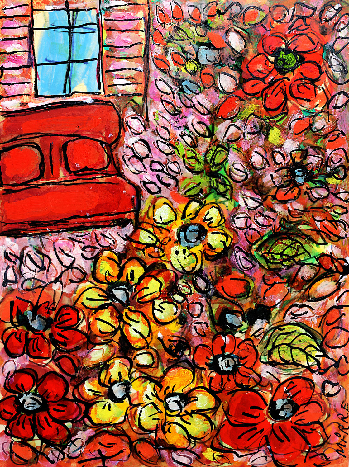 Living room flowers Jean Mirre