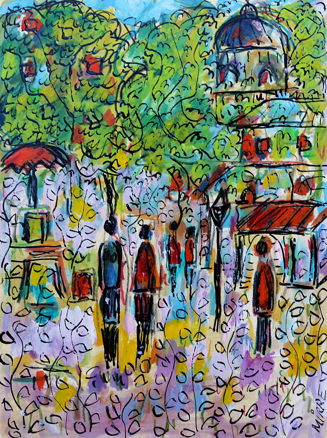 Muses de Musset Jean Mirre Original painting for sale