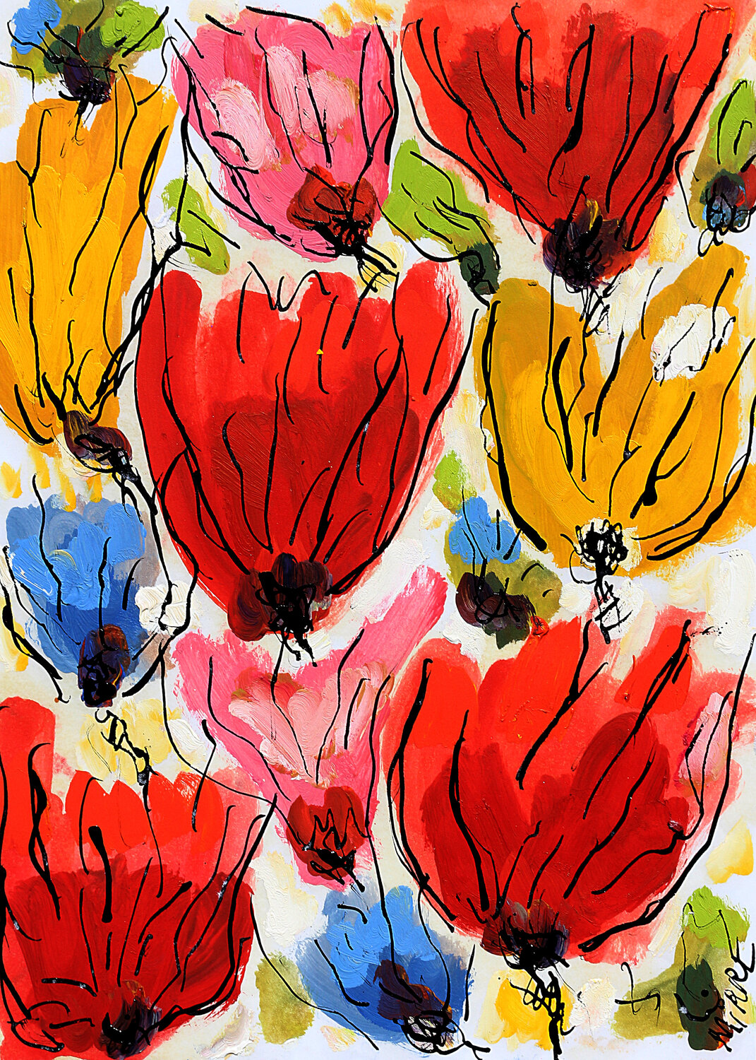 Tulipes montgolfières Jean Mirre